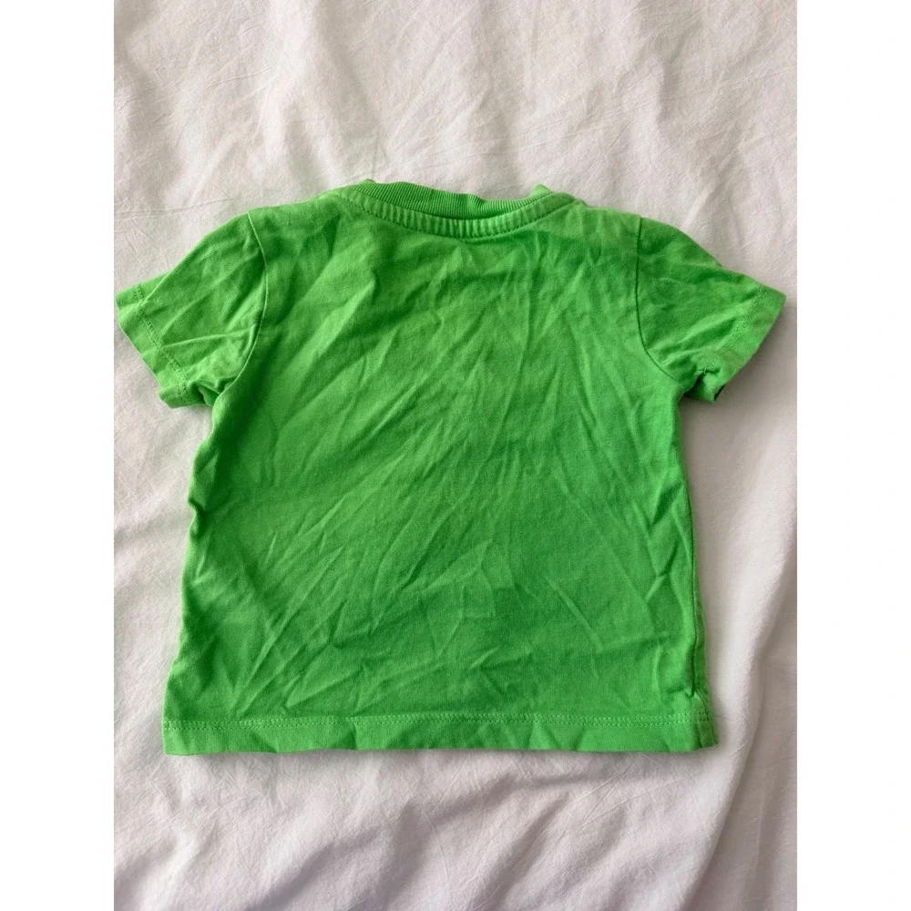 Ralph Lauren Baby Boys Green‎ Short Sleeve Pony T-Shirt Snap Shoulder 6M